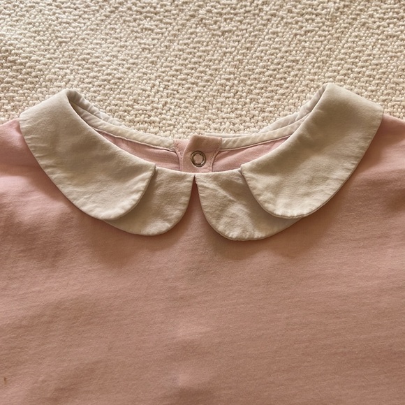 Jacadi Paris light pink white collared top - Picture 2 of 9